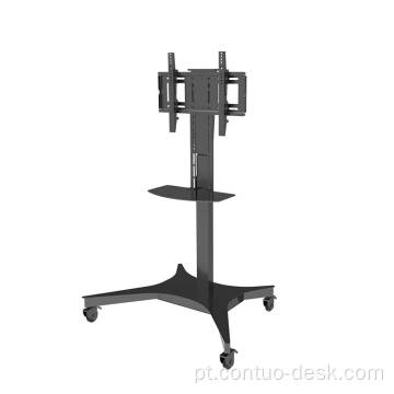 Mobile Motorized TV Lift Piso Stands Rolling TV Carries com Wheels prateleiras